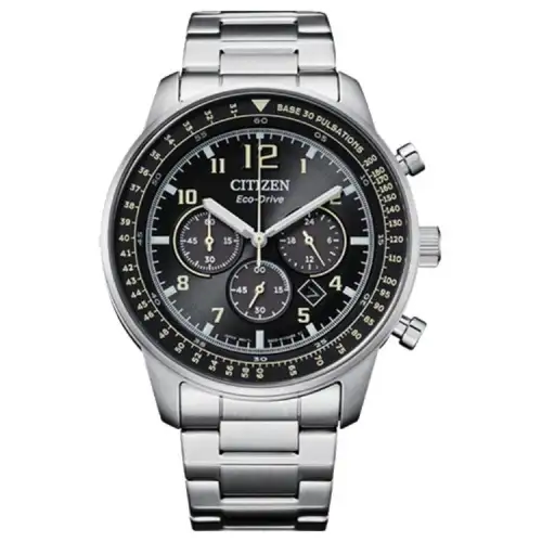 CITIZEN Ecology Drive Collection Crystal Glass Light Powered Quartz Movement Stainless Steel Strap