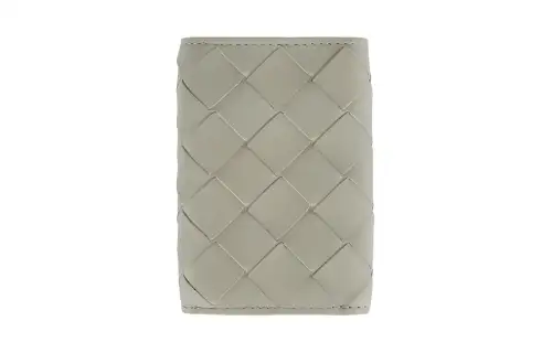Bottega Veneta Lambskin Wallet Mini Women's Ecru