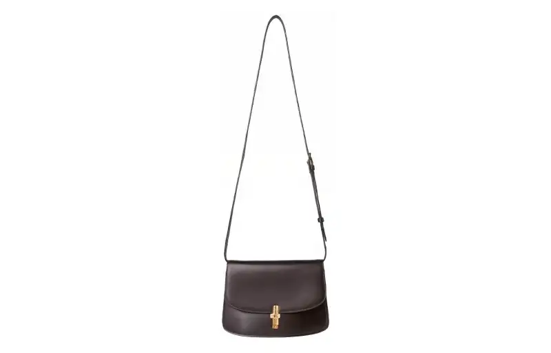 THE ROW Sofia 8.75 Cow Leather Handbag, Shoulder Bag, Crossbody Bag Women's Dark Brown