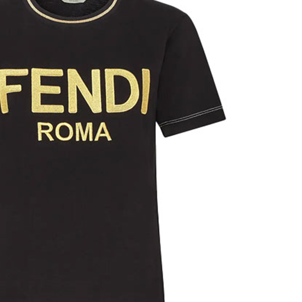 Женская футболка Fendi T (черная) — фото 5