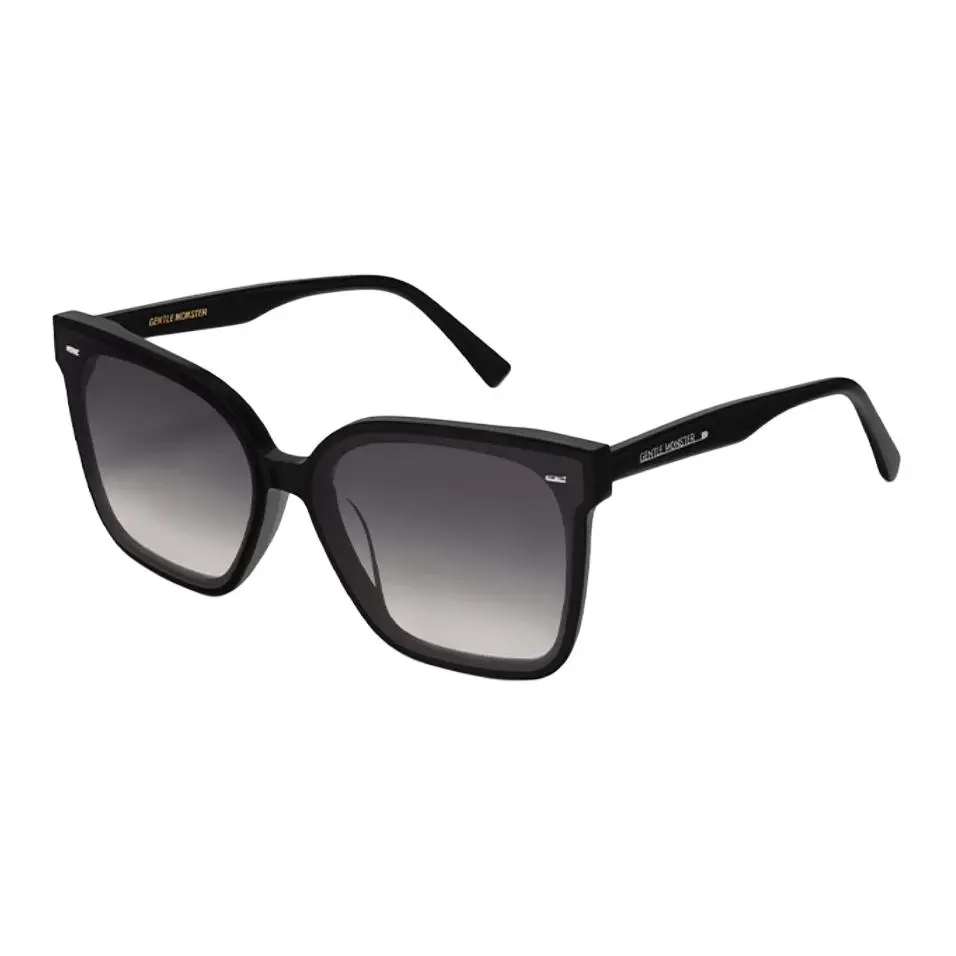 GENTLE MONSTER Plate Frame Metal Square Sunglasses Unisex Black
