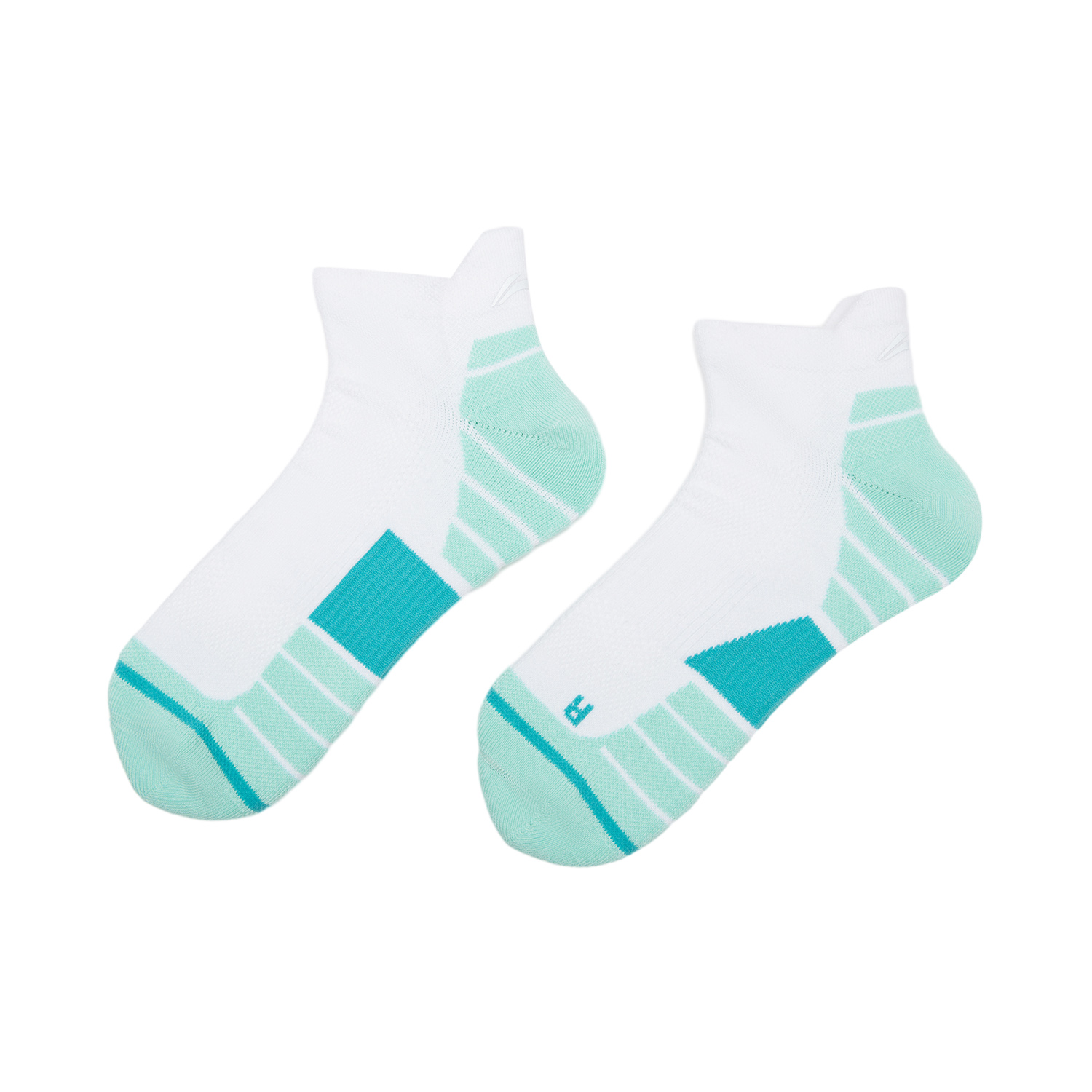 Li Ning Fitness Series Running Socks Unisex 1 Pack White/Cooling Green