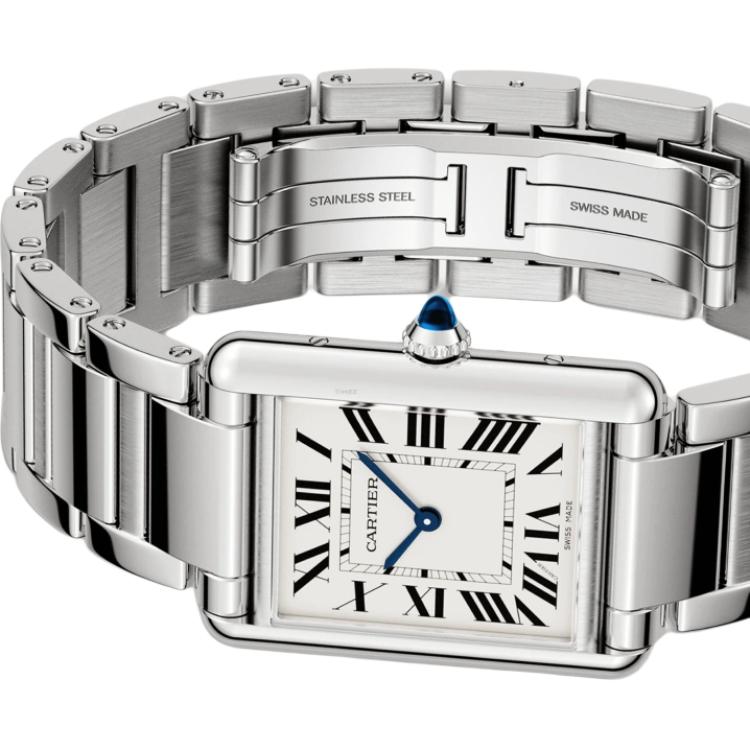 Женские часы Cartier Tank (серебристые) — фото 4