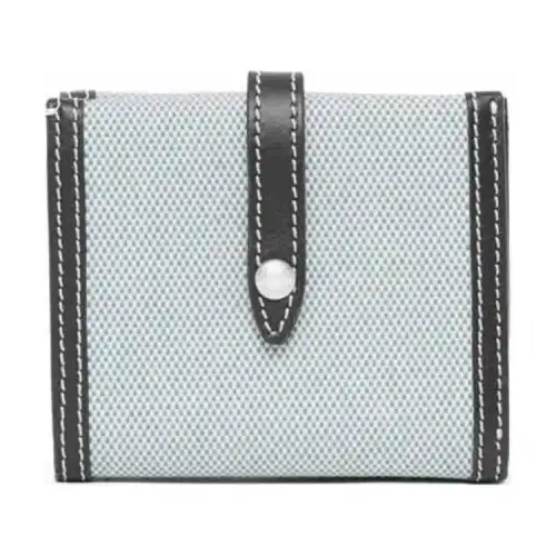 Burberry Leather Wallet Women's Light Blue