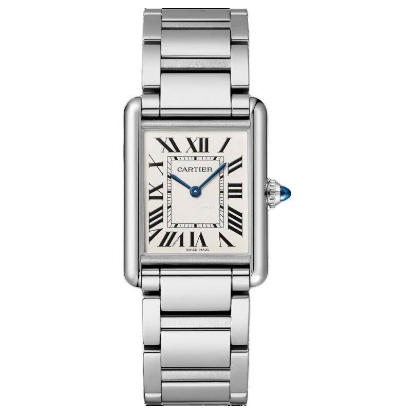 Женские часы Cartier Tank (серебристые)