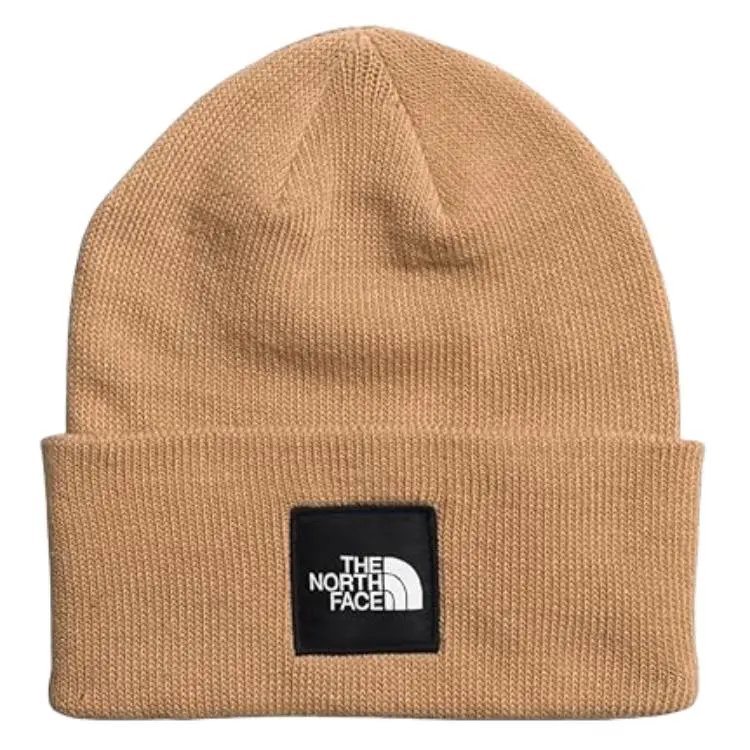 THE NORTH FACE Brand Logo Polyester, Elastane Beanies Unisex Brown