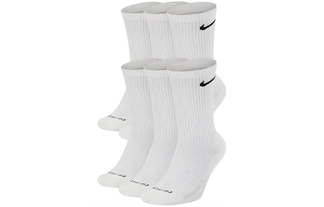 Nike Everyday Plus Crew Socks Men's 1 Set 6 Pack White