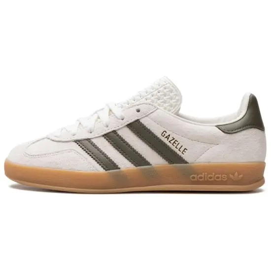 Gazelle Women's Adidas Originals Indoor 'White Olive Strata'