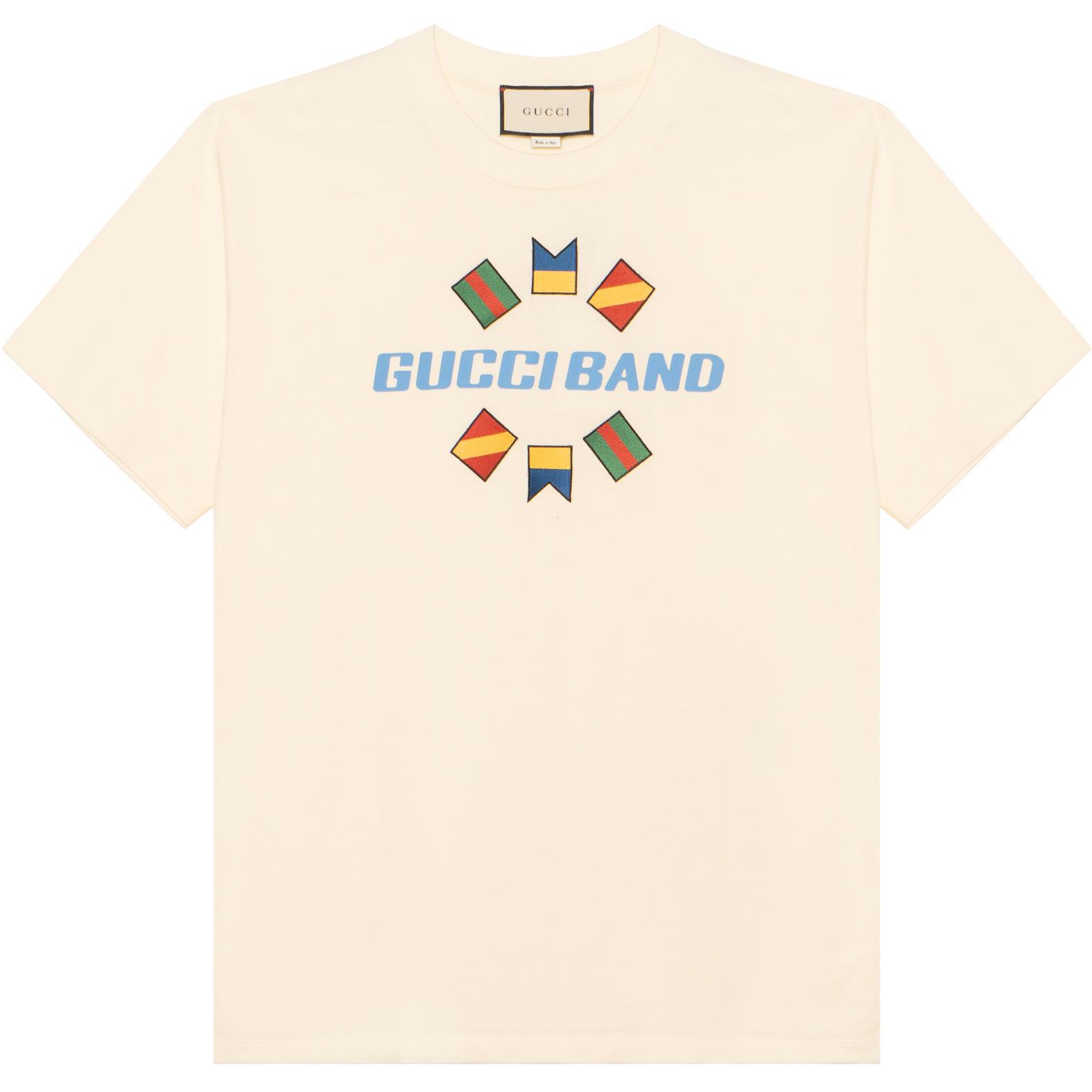 Мужская футболка Gucci (белая) — фото 5