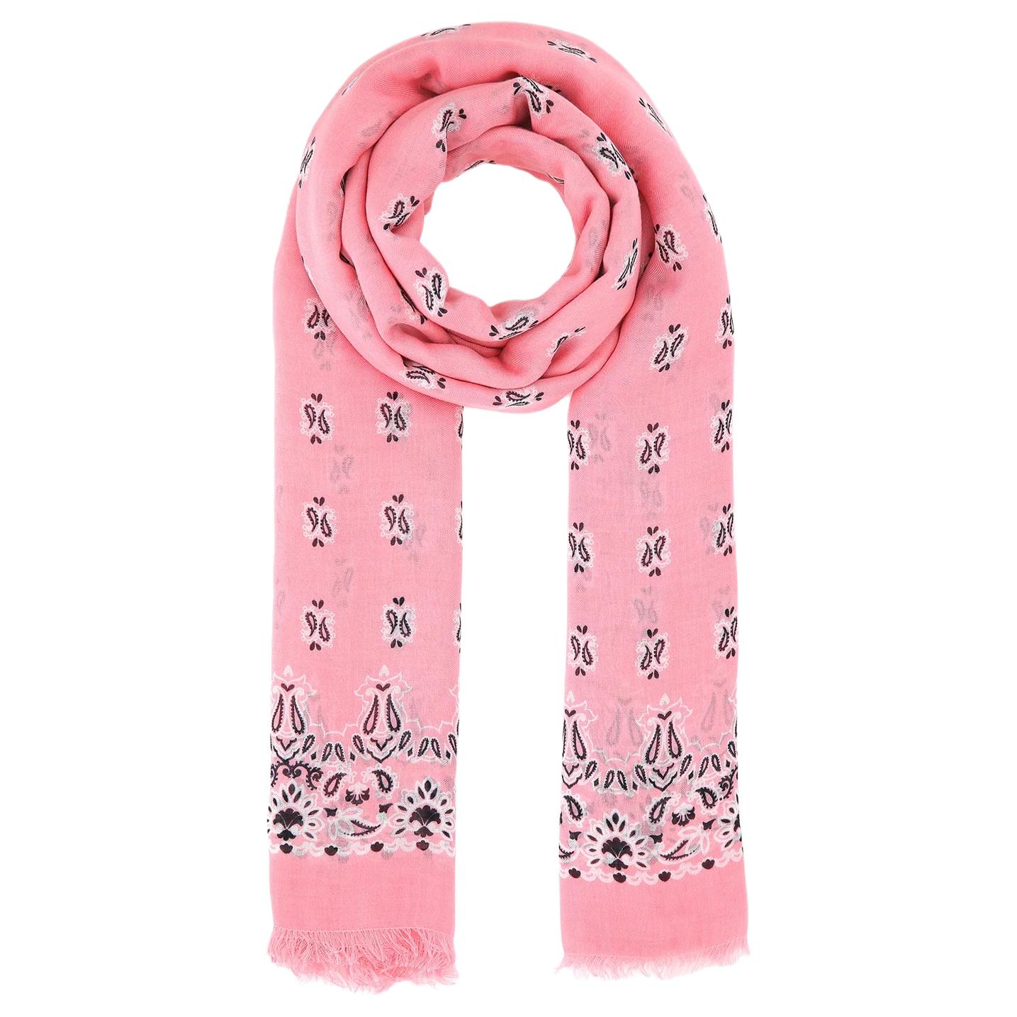 Женский шарф SAINT LAURENT Cashmere Scarf (розовый)