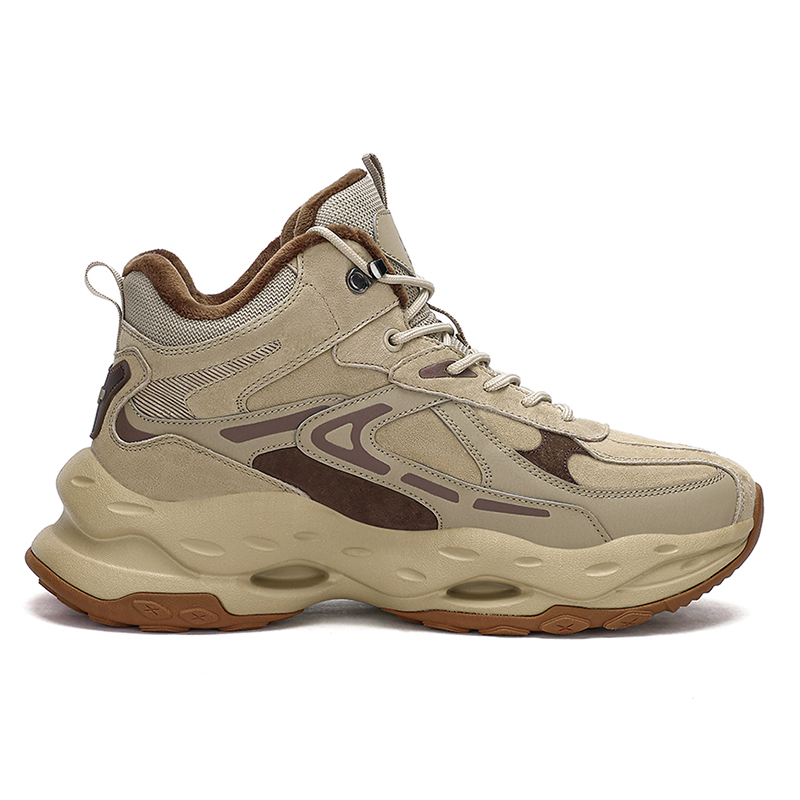 JEEP SPIRIT Abrasion Resistant Waterproof Coverage Height Increasing High top Outdoor Shoes Men’s Natural Deer