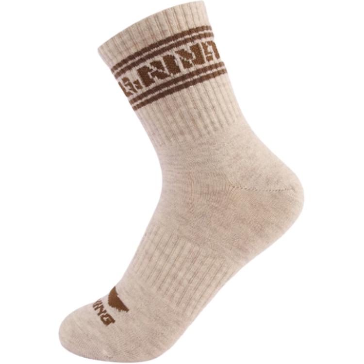 Li Ning Running Collection Crew Socks Unisex 1 Pack Dusty Khaki