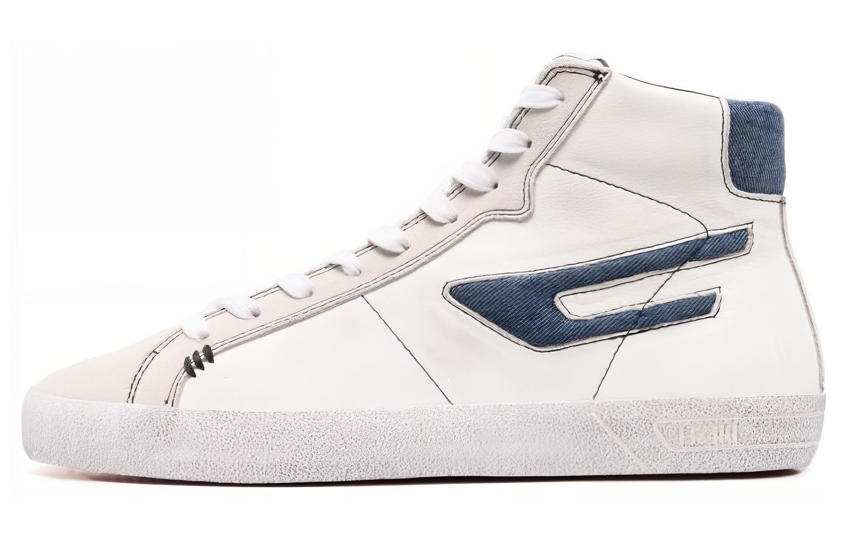 DIESEL Дизельная реабилитационная джинсовая серия джинсовый Тканевая отделка спорта высокий панель обувь мужской стиль метры белый