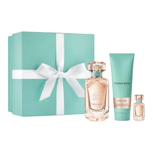 TIFFANY & CO. Tiffany, golden perfume contains rose, set, body cream, lotion, 75 ml, 5 ml, 75 ml