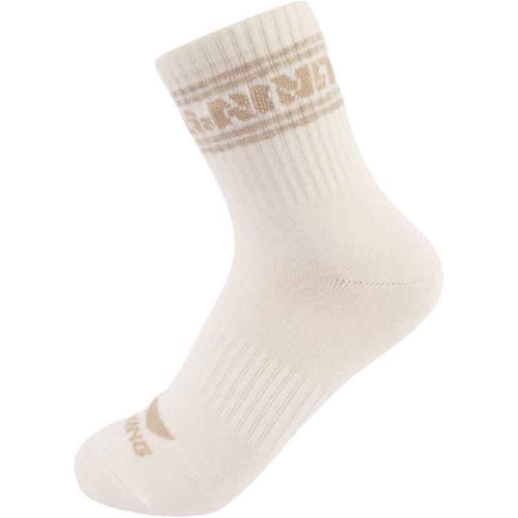 Li Ning Running Collection Ankle Socks Unisex 1 Pack Ivory