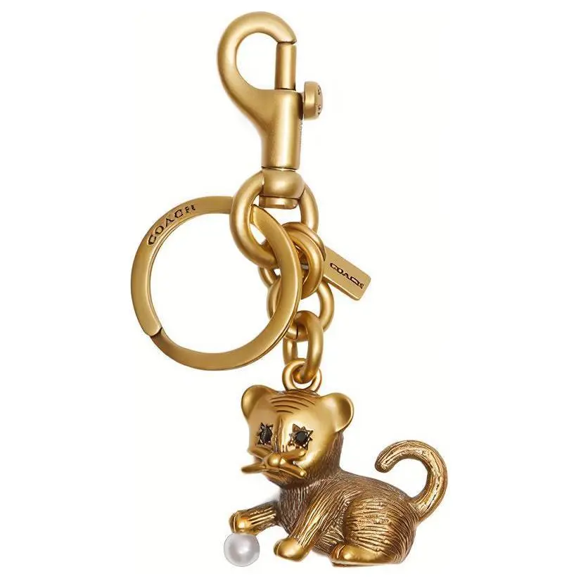 COACH Metal Bag Charm Bag Merch Women's Gold