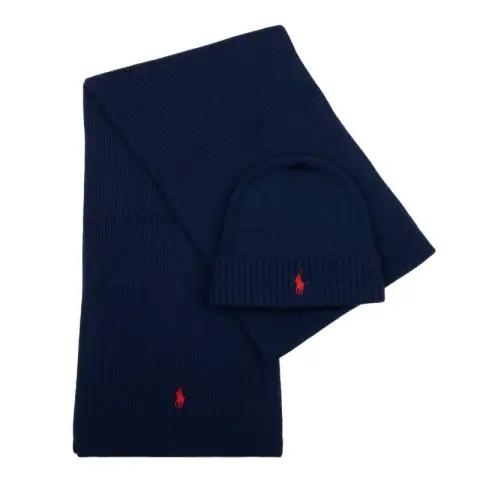 Polo Ralph Lauren Wool Knit Scarves Men's Blue