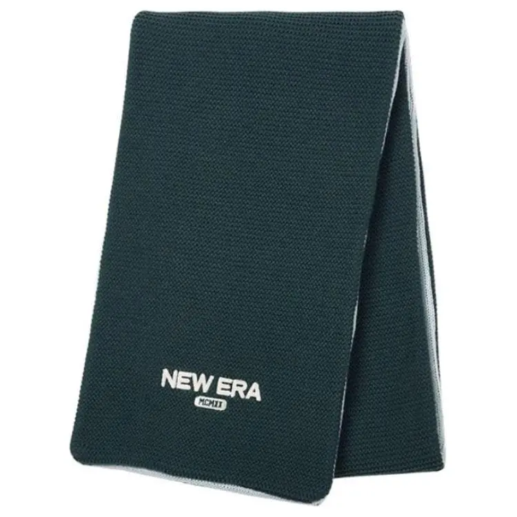 New Era Acrylic Knit Scarves Unisex Green