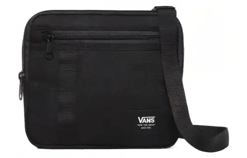 Vans Nylon Fabric Shoulder Bag, Crossbody Bag Regular Unisex Pure Black