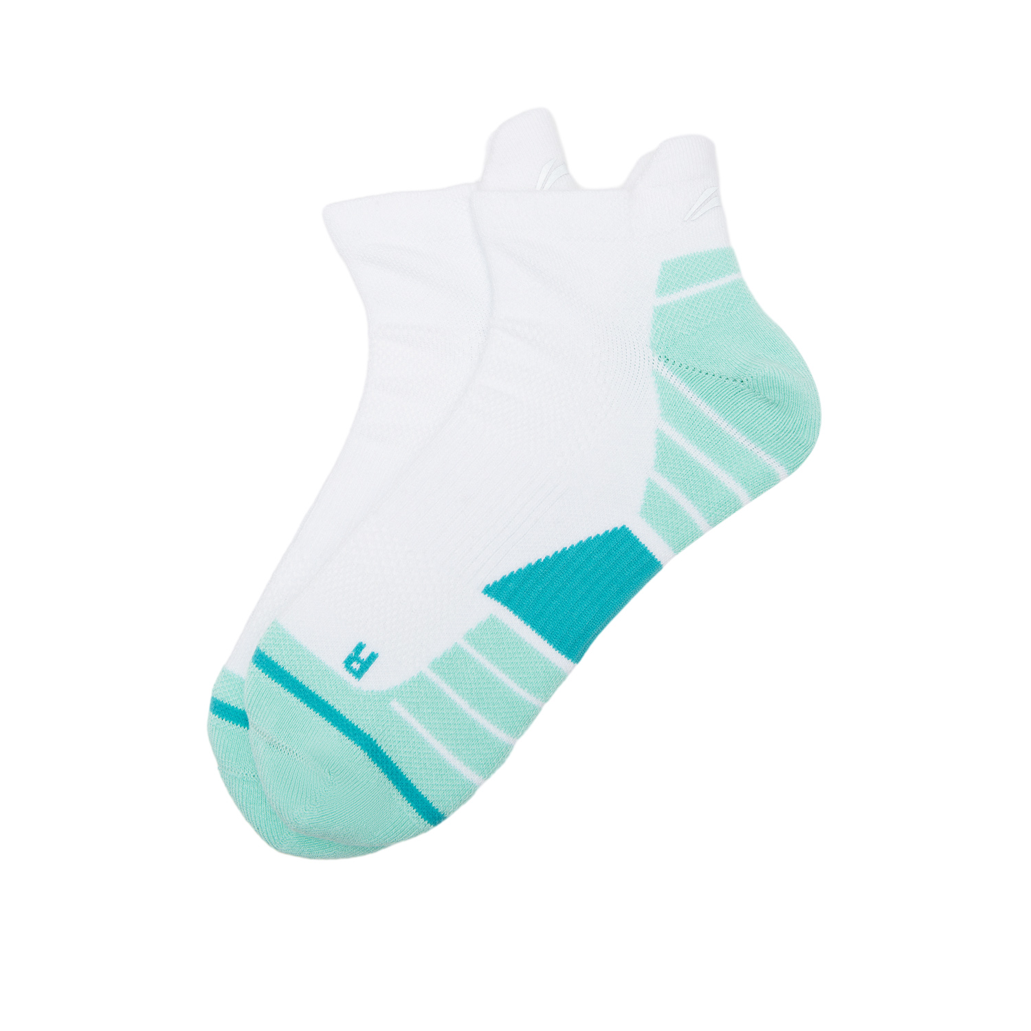 Li Ning Fitness Series Running Socks Unisex 1 Pack White/Cooling Green