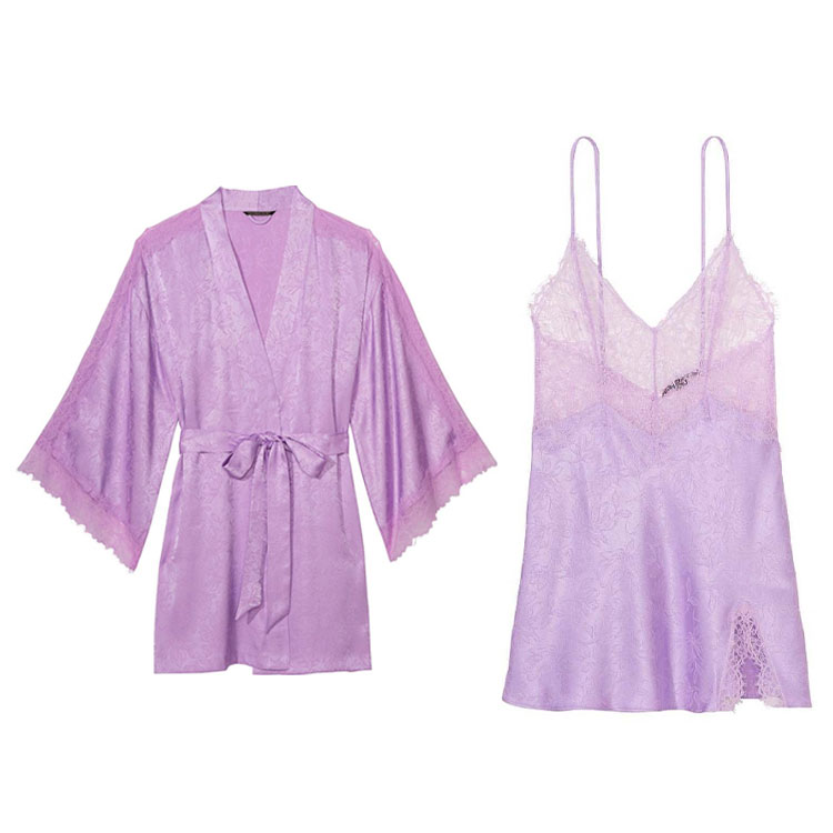 Женский пижамный комплект Victoria's Secret (фиолетовый)