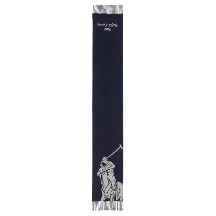 Polo Ralph Lauren jacquard-knit fringed scarf