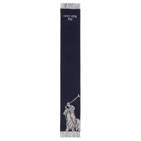 Polo Ralph Lauren jacquard-knit fringed scarf