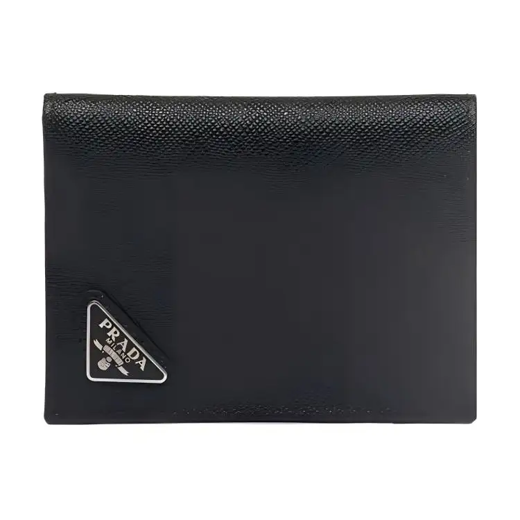 PRADA Saffiano Leather Wallet Small Men's Black