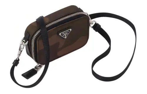 PRADA Leather Shoulder Bag, Crossbody Bag Small Women's Dark Brown