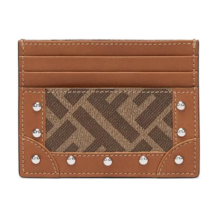 Картхолдер Fendi FF Monogram Canvas (коричневый)