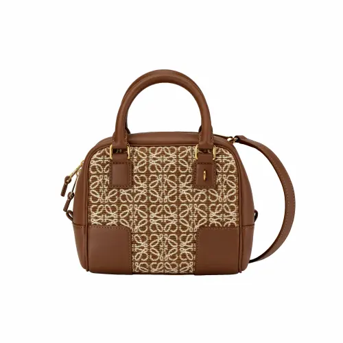 LOEWE Amazona Jacquard Fabric With Cow Leather Shoulder Bag, Crossbody Bag, Handbag Mini Women's Brown