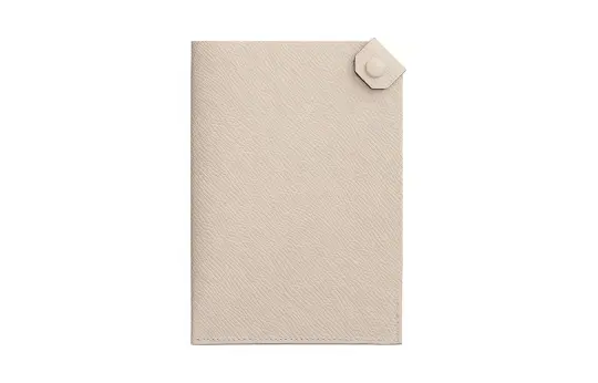 HERMES Tarmac Epsom Calfskin Passport Holder Small Women's 10 Craie Milkshake White
