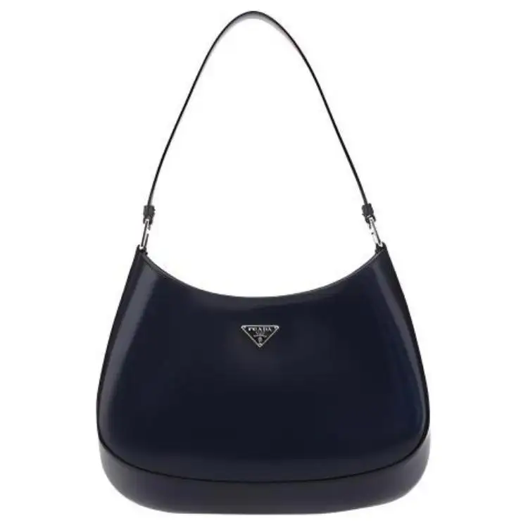 PRADA Leather Shoulder Bag, Handbag Women's Blue