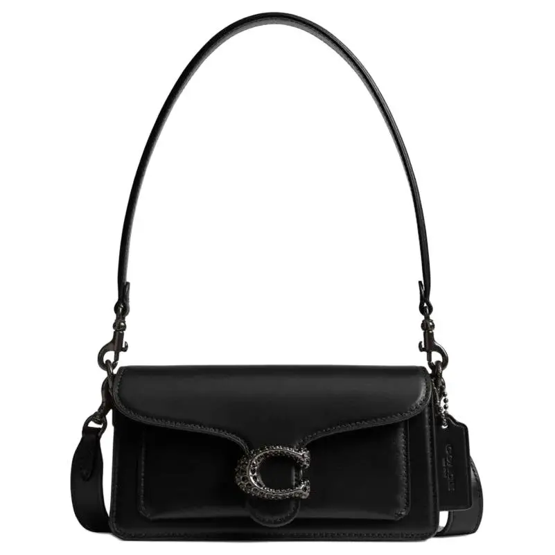 COACH Tabby Cow Leather Handbag, Shoulder Bag Small Women's Black