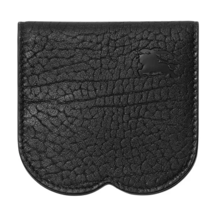 Burberry Grain Calfskin Card Holder Women's Black