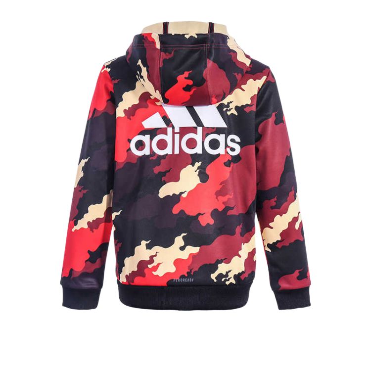 Мужское худи adidas B A.R. BLD FL H (красно-черное) — фото 2