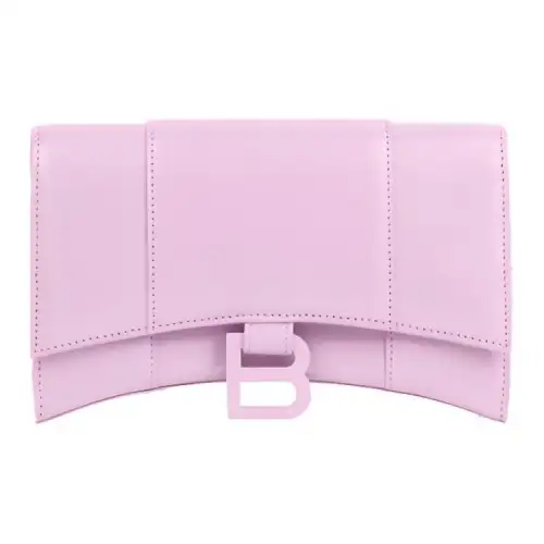 Balenciaga Hourglass Chain Smooth Calfskin Hourglass Bag, Handbag, Shoulder Bag, Crossbody Bag Mini Women's Purple