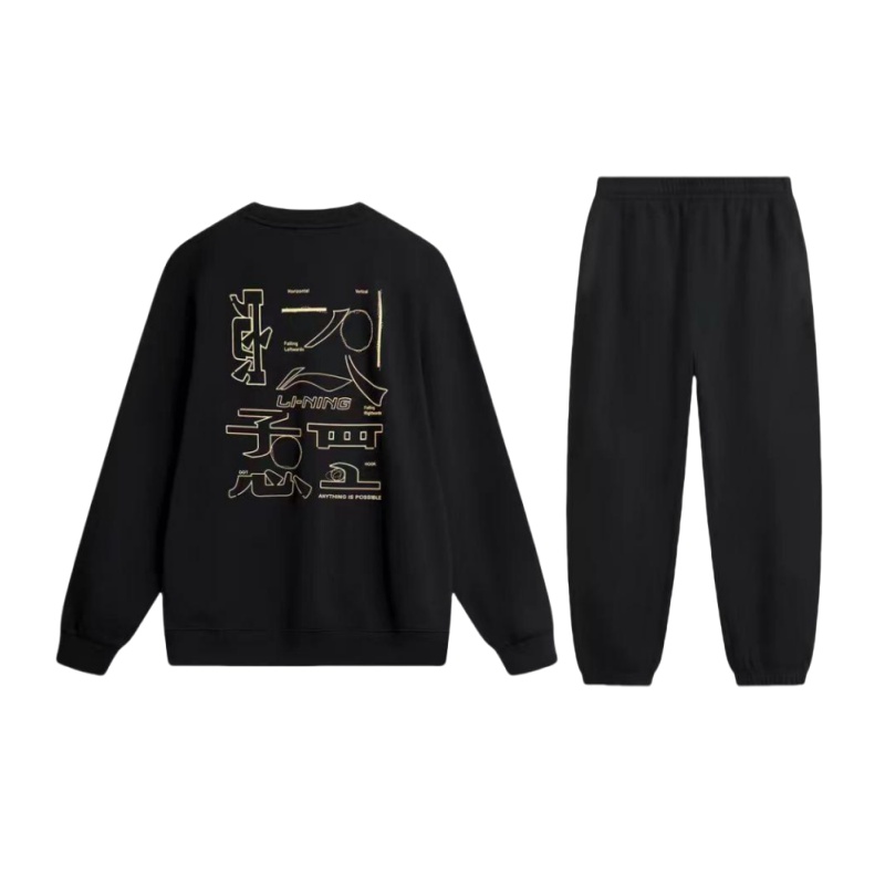 Li Ning Sports Life Collection Casual Sportswear Unisex Black
