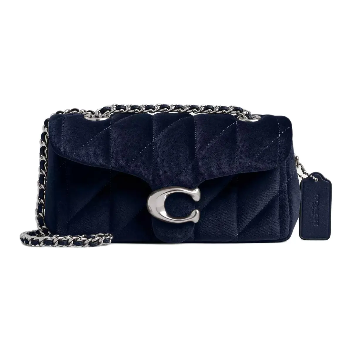 COACH Velvet Shoulder Bag, Crossbody Bag Small Women's Blue