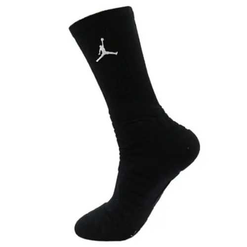 Jordan Ultimate Flight Crew Dri-FIT fabric basketball series solid color training sports high basketball socks for men and women, 1 pair, black