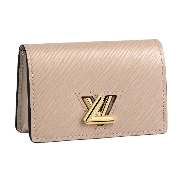 LOUIS VUITTON Twist Epi Leather Card Holder Women's Elephant Gray