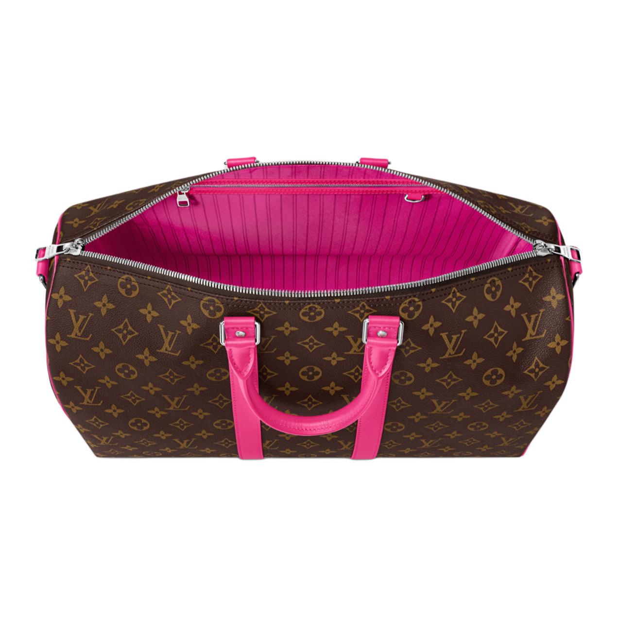 Сумка Louis Vuitton LOUIS VUITTON keepall BANDOULIÈRE 45 (розовый) — фото 4
