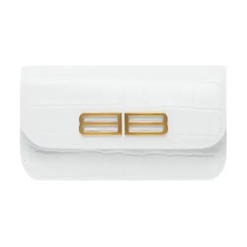 Balenciaga Gossip Cow Leather Wallet Women's White