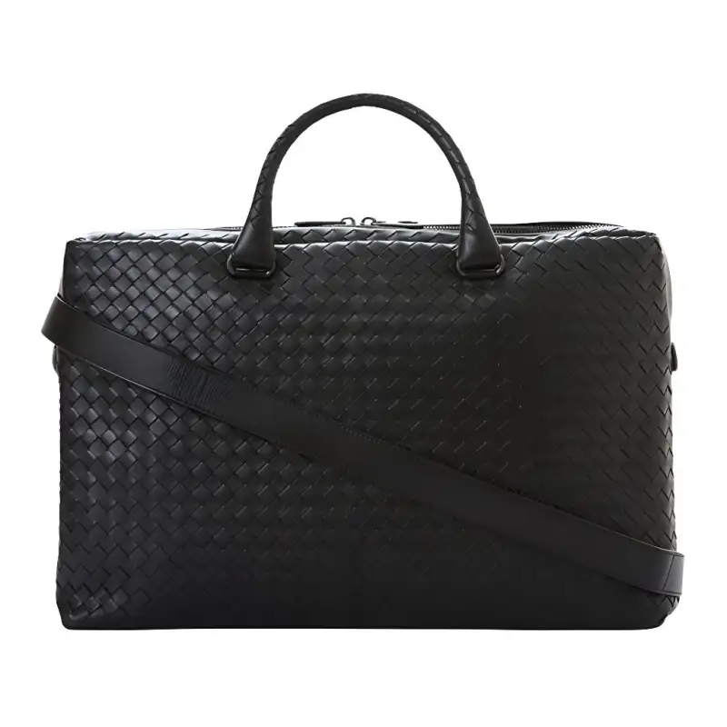 Bottega Veneta Cow Leather Handbag, Shoulder Bag Large Men's Black