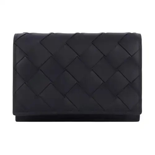 Bottega Veneta Cow Leather Wallet Men's Black