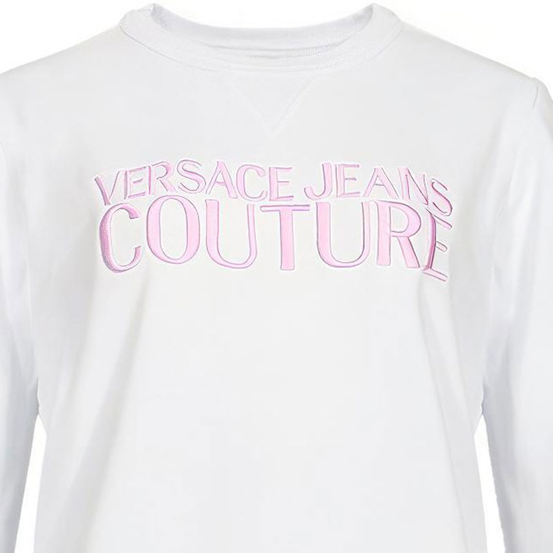 Женское худи Versace JEANS COUTURE logo (белое) — фото 6