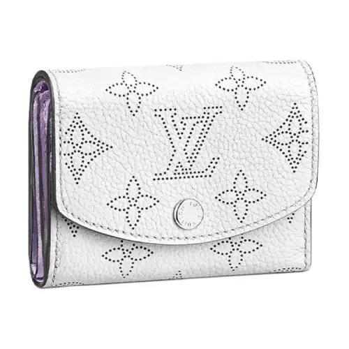 LOUIS VUITTON Cow Leather Wallet Women's White