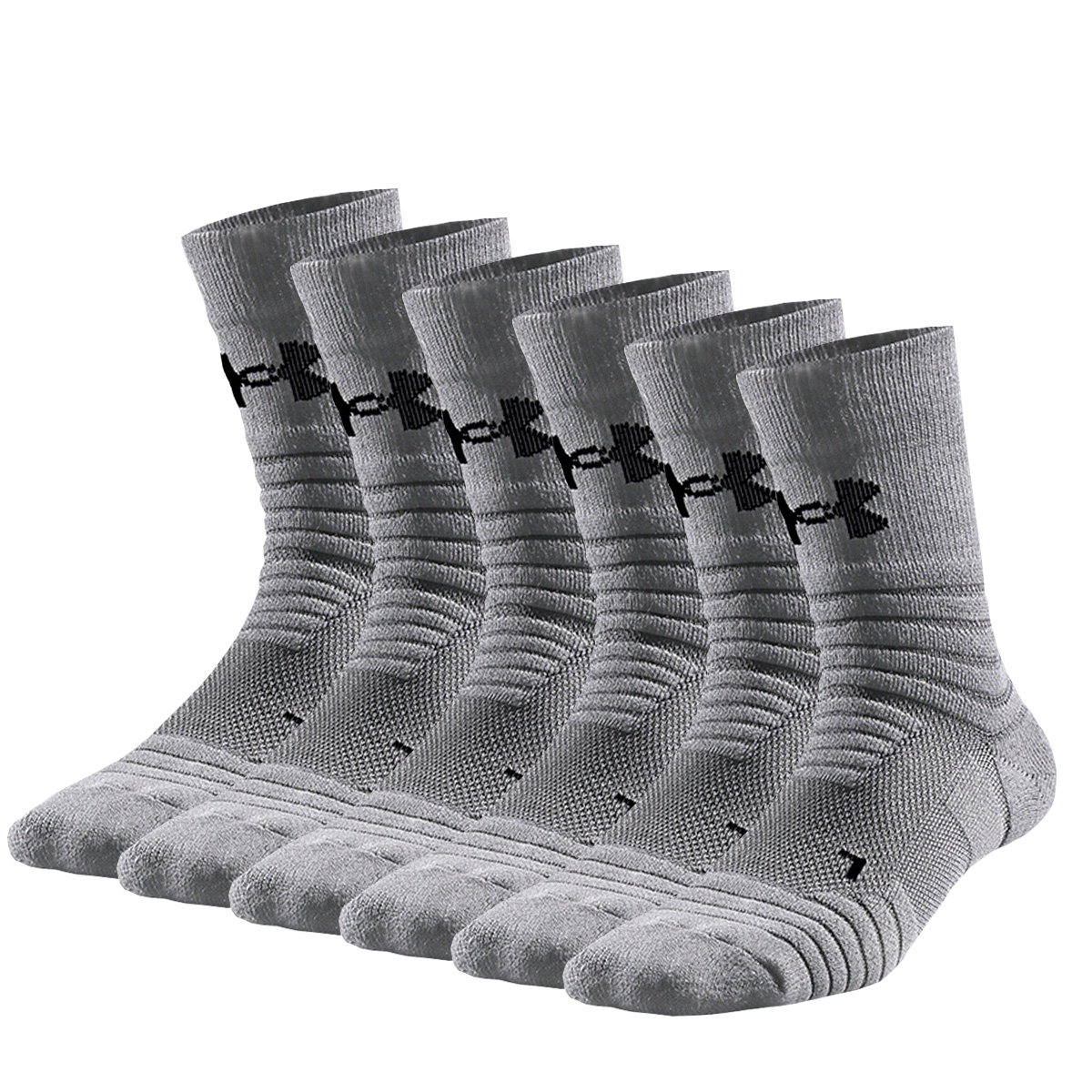 Under Armour Crew Socks Unisex 3 Pack Gray