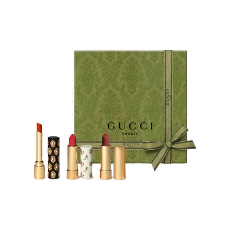 GUCCI Gucci, lipstick, gift box, matte velvet nutritious three stages cosmetic set, Birthday gift