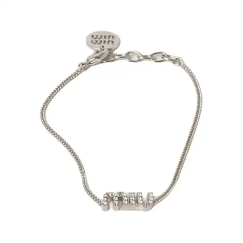 MIU MIU Crystal Bracelets Women's Silver